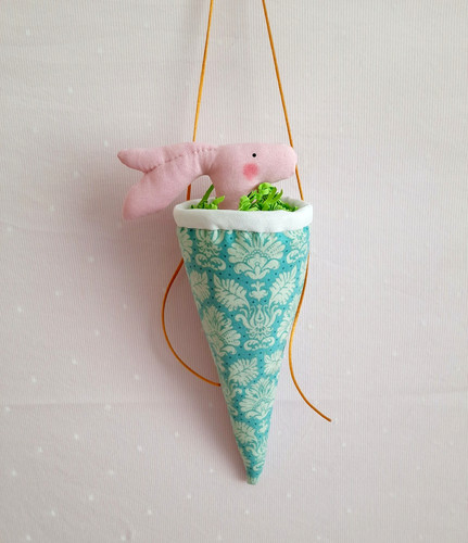 Spitztüte hasenkopf türkis - spitztüte, hasenkopf,