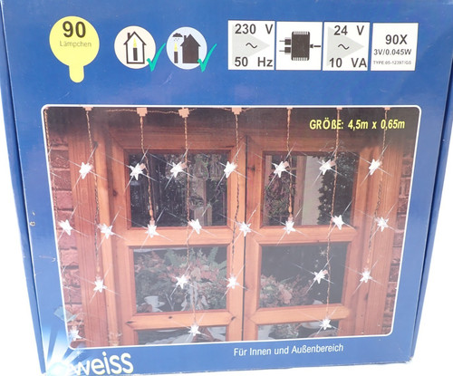 Led sternen vorhang - sternen, weiß
