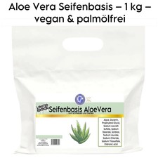 Seifenbasis Aloe Vera 1 kg – vegan & palmölfrei – zum Schmelzen & Gießen DIY