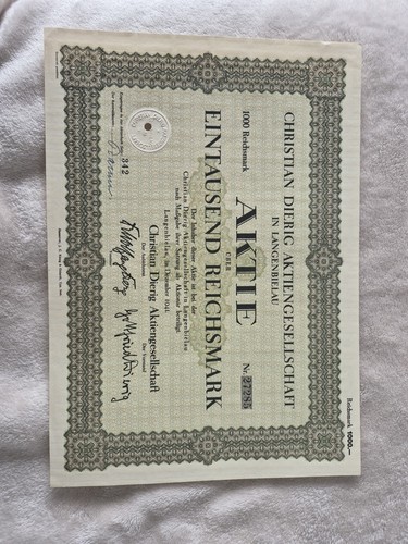 Historische aktie 1000 - historische,
