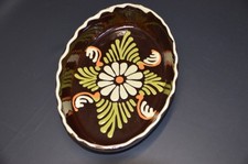 Alte Auflaufform - Keramik - lasiert - 25,5 x 17,5 x 5 cm