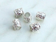 5x Beads Pfote 10mm Großloch Perlen Tatze Hund Katze Pfote Schmuck Deko Basteln