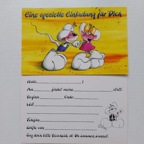 Diddl einladungskarte eine - einladungskarte, "