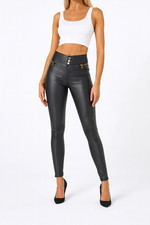 Damen Kunstlederhose Leder-Lok