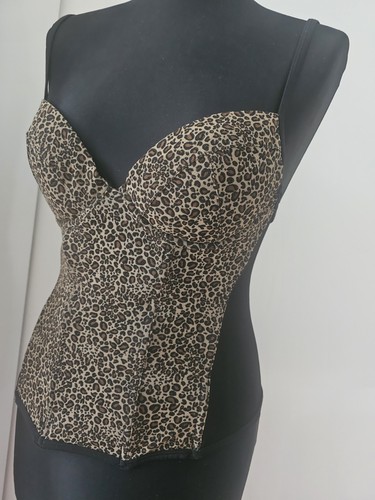 Korsett top 75b leoparden - h&m,