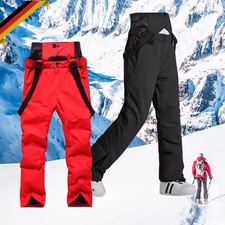 Wasserdicht Schneehose Ski Hose Winter Snowboardhose mit Träger Herren-Damen Neu
