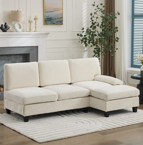 194cm gepolstertes ecksofa - gepolstertes,