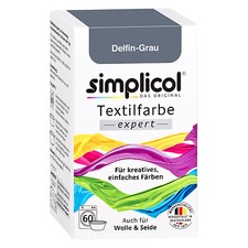 SIMPLICOL Textilfarbe EXPERT DELFIN GRAU 150g Farbe auch für Wolle & Seide