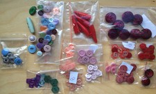 Knöpfe Konvolut bunt rot blau