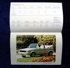 VW Golf 1 Cabrio von Karmann Prospekt,  .....neuwertig