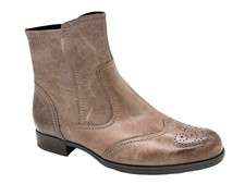 Semler sportliche bequeme Leder  Stiefeletten mit Reißverschluss Braun Weite H