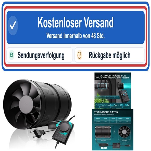 Power rohrventilator 150mm - rohrventilator,