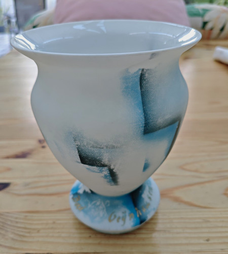Seltene art déco glasvase bad - glasvase,