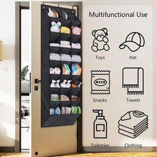  Organizer über der Tür für Schuhe, Schuhregal Tür mit 24 Große Taschen schwarz