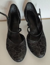 Tanzschuhe Schwarz Glitzer Gr