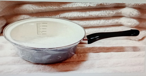 Stieltopf emaille von krüger - stieltopf,