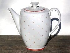 Große Kaffeekanne KAESTNER Saxonia DEUTSCHE FORM Design ARTUR HENNIG rote Kreuze