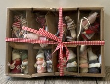 com four Weihnachtswichtel 16 Stück Anhänger Mehrfarbig ca. 7cm Dekoratio(L4n20)