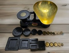 Salter Vintage Waage Waage mit Messingguss Gewichten.  Made In ENGLAND.