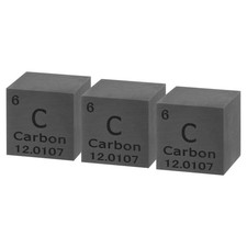 3Pcs Carbon Cube, 1" High
