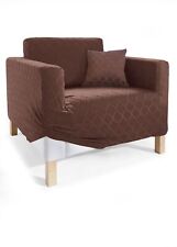 Husse in Samtoptik 2-Sitzer Braun Sofabezug Sofahusse Stretch-Überwurf Neu