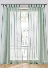 1er Pack Vorhang 2 H/B: 175/140 cm Hellgrün Neu Scheiben-Gardine