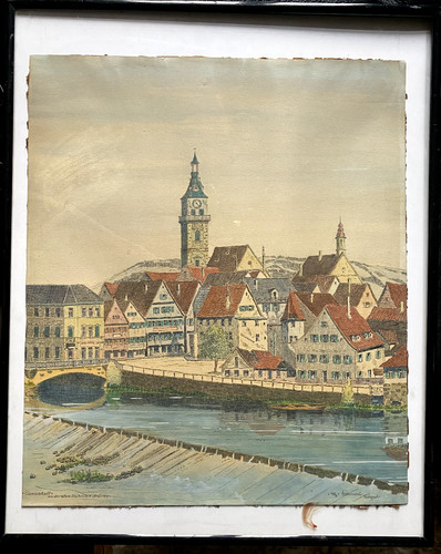 Aquarellierte federzeichnung - ::aquarellierte,