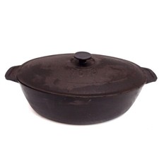 Topf BIOL Gusseisen 46 cm Gussbräter oval Deckel 6 L offenes Feuer Schwenkgrill
