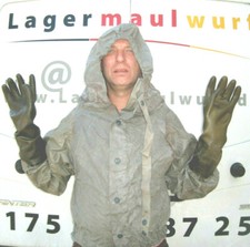 2 ABC Schutzanzug  Regenjacken Schutzhandschuhe NVA Schutzkleidung  Gummijacken