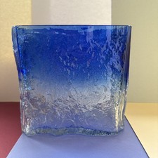 Kumela Vase Kaj Blomqvist – Kallio Design – Blau Klar – Glas Finnland 1970s Vint