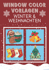 Window Color Vorlagen Weihnachten & Winter | Viele verschiedene Fensterbilder fü