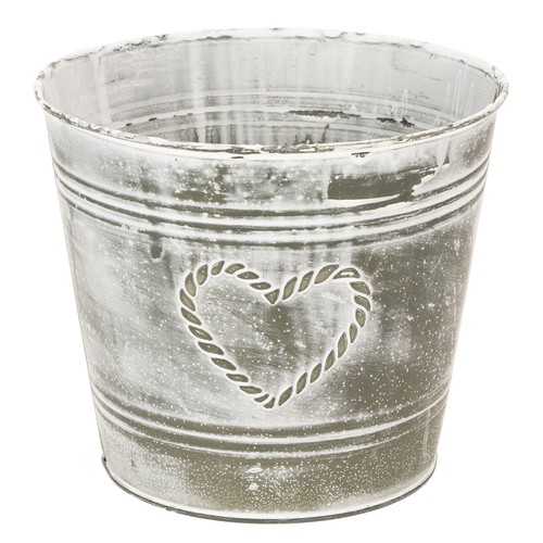 Blumentopf shabby chic metall - blumentopf,