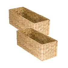 HMF Aufbewahrungskorb Badezimmer Box geflochten aus Wasserhyazinthe Seegras