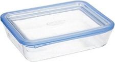 Pyrex Pure Glass rechteckiger luftdichter Behälter Deckel Aufbewahrung #Y97-464