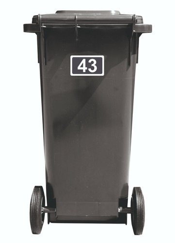 Zahlen mülltonne aufkleber - aufkleber,