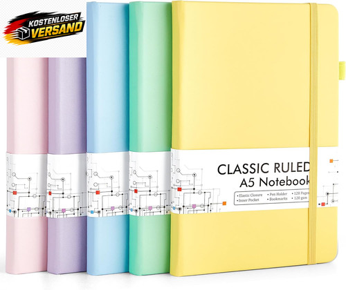 Liniert notizbuch set - a5,