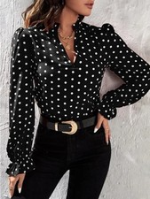 Damen Retro Bluse Hemd Elegant