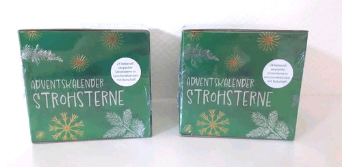 Adventskalender strohsterne - 2x,