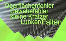 0,2 - 8,5 mm 350x150mm CFK Carbon Kohlefaser Platte kleine Kratzer/Lunker/Falten