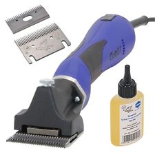 SET: Lister CUTLI Pferdeschermaschine Blau + je 2x Schermesser/Öl Pferde Pony