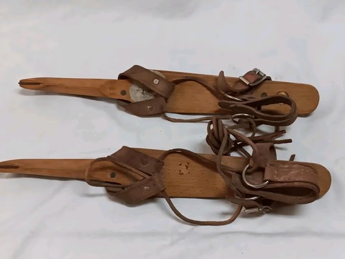Antike schlittschuhe holz - holz, u