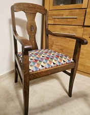 2x Vintage Eiche Armlehnsessel