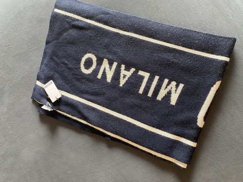 Moschino schal blau weiß - moschino, blau/weiß