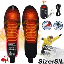 2 X Beheizbare Einlegesohlen Schuheinlagen Heizsohlen Beheizte mit Fernbedienung