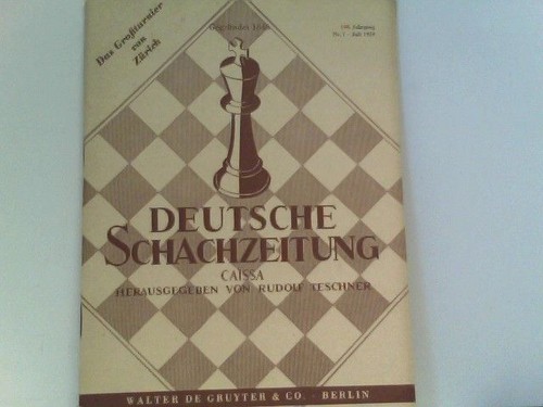 Deutsche schachzeitung caissa - schachzeitung.,