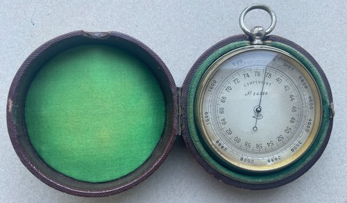 Antikes taschenbarometer mit - antikes,