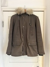 Yves Salomon Homme Khaki und Fell Herren Parka Gr. 46 / Small Men’s 