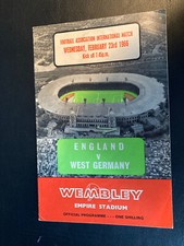 Programm England - Deutschland 23.2.1966 Wembley London