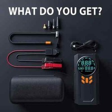 Auto Starthilfe 4 in 1 Luftkompressor Inflator Pumpe LED Licht Powerbank Booster