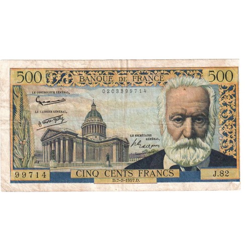 Frankreich 500 francs victor - francs,,